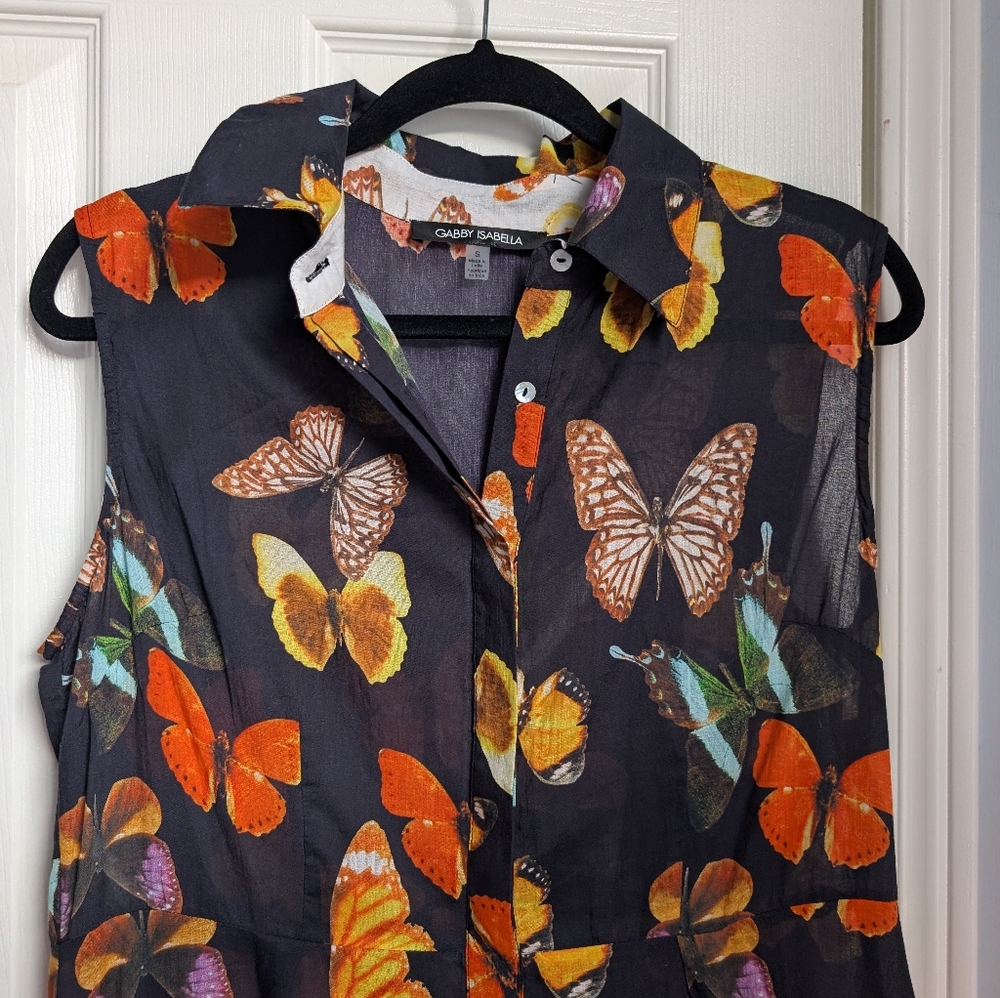 Gabby Isabella Black Butterfly Maxi Dress